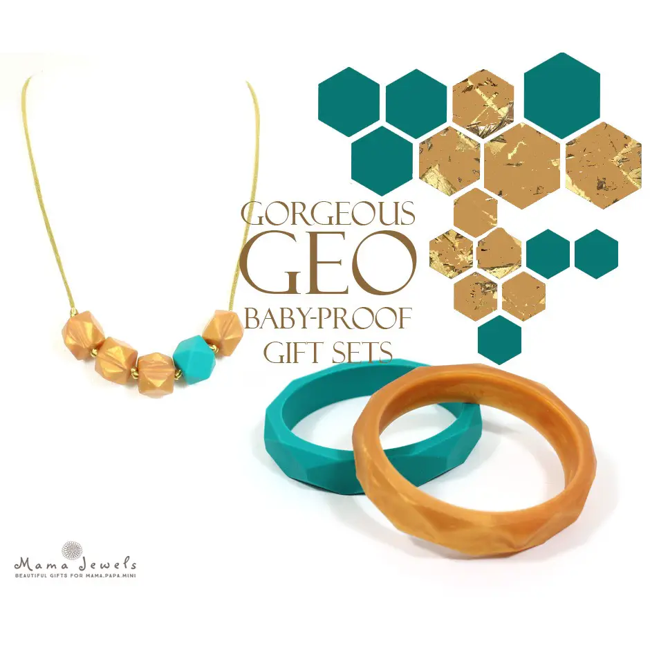 Mama Jewels GEO teething necklace and bangle set - review and giveaway