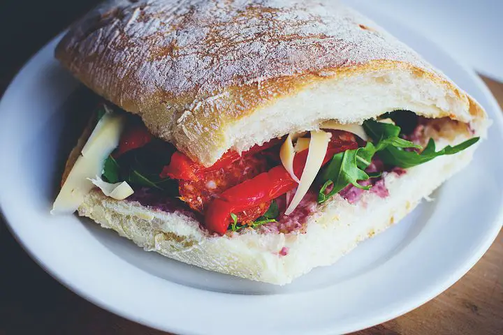 A ciabatta sandwich