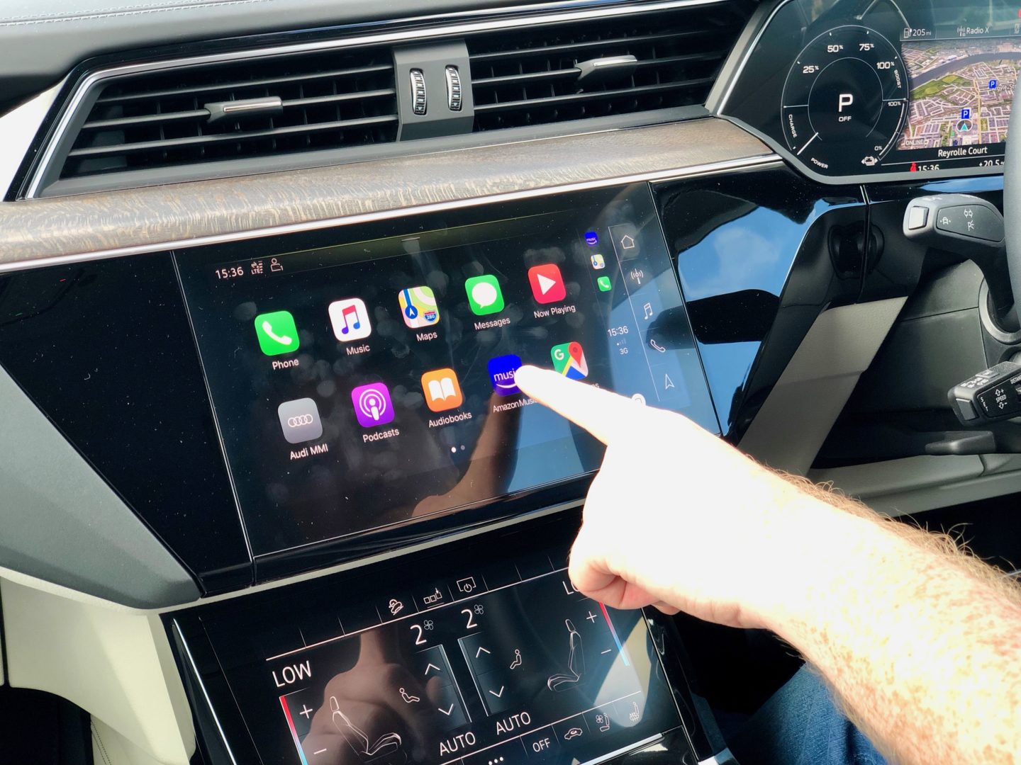 Display in the audi e-tron