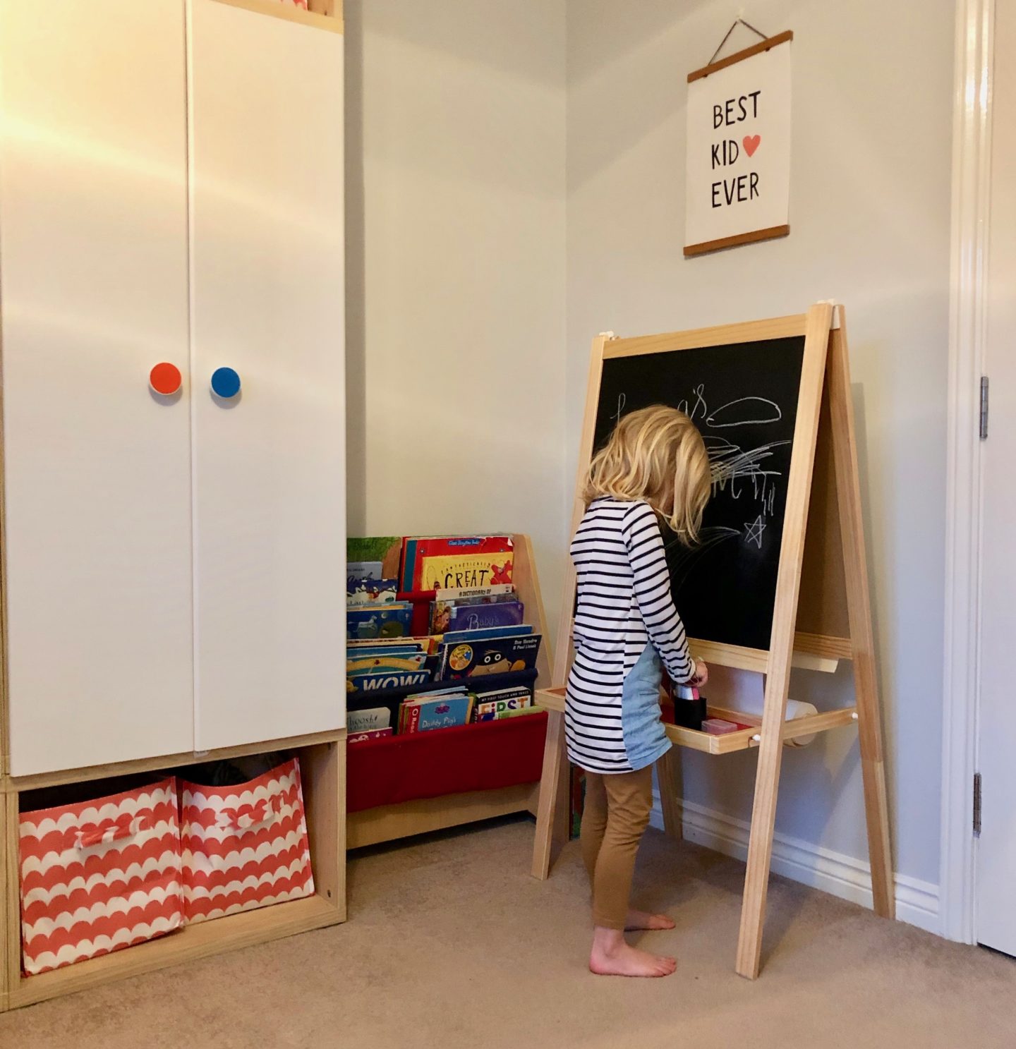 AD: Creating an after school wind down area with IKEA. IKEA storage solutions for children's rooms