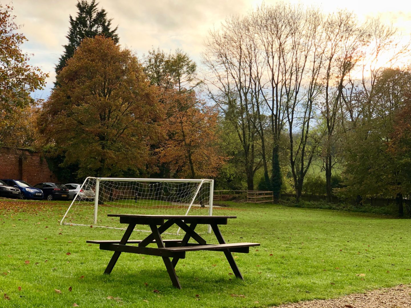 AD: Landal Sandybrook Peak District family review - a relaxing autumnal long weekend break. The football pitch at Landal Sandybrook.