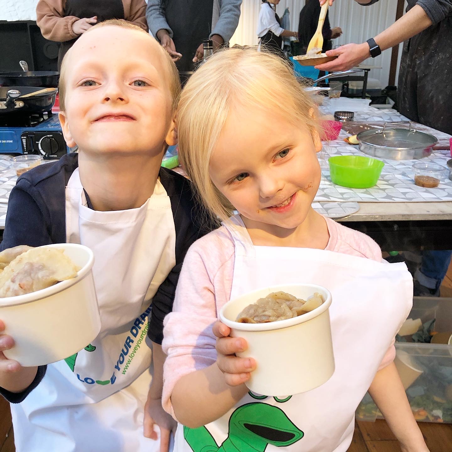 Letter to my first born on his 8th birthday - kids at a cooking class