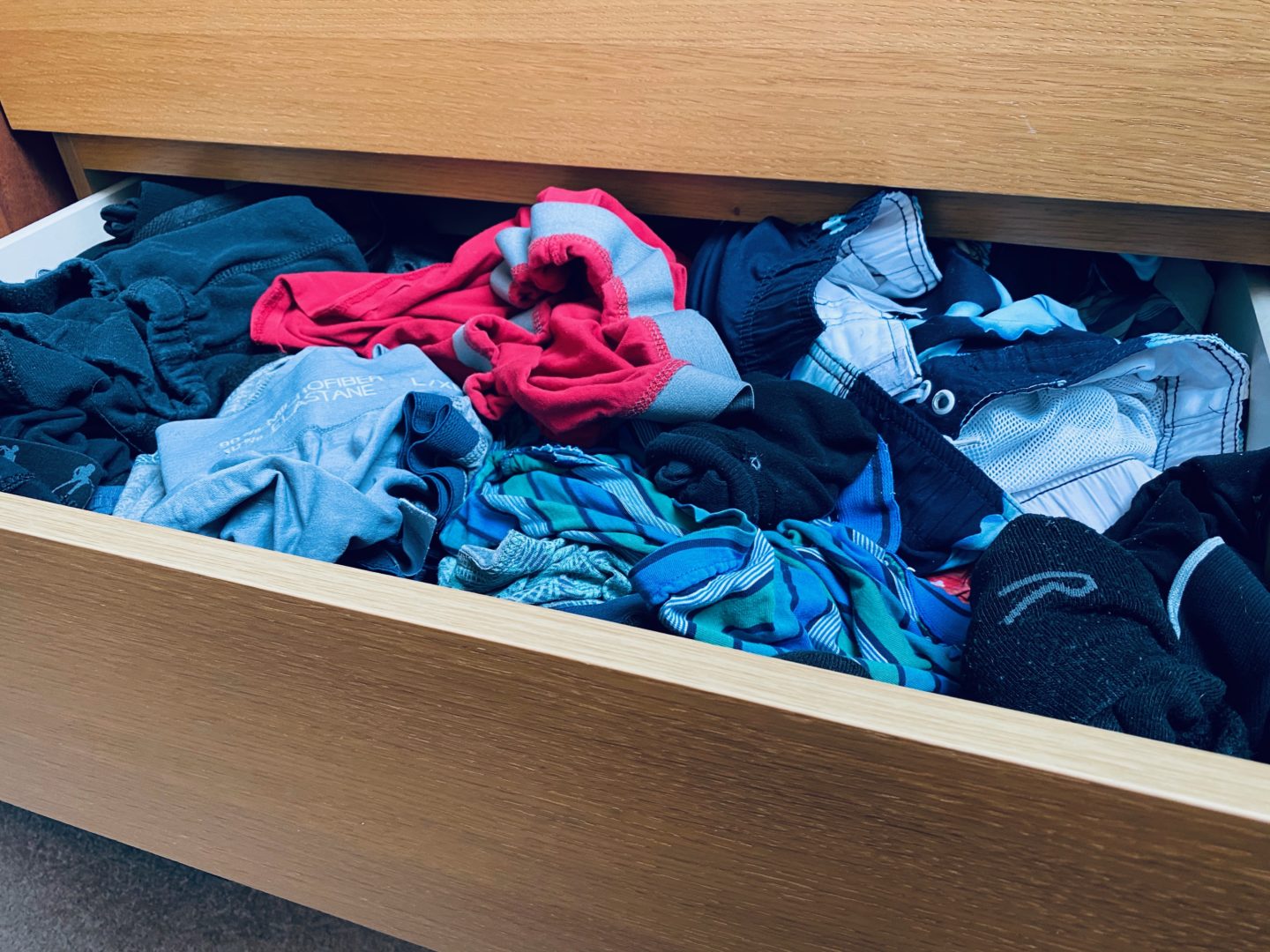AD: Taking back control of mornings for only £51.75 with IKEA organisation hacks. Adult's drawer pre organisation.