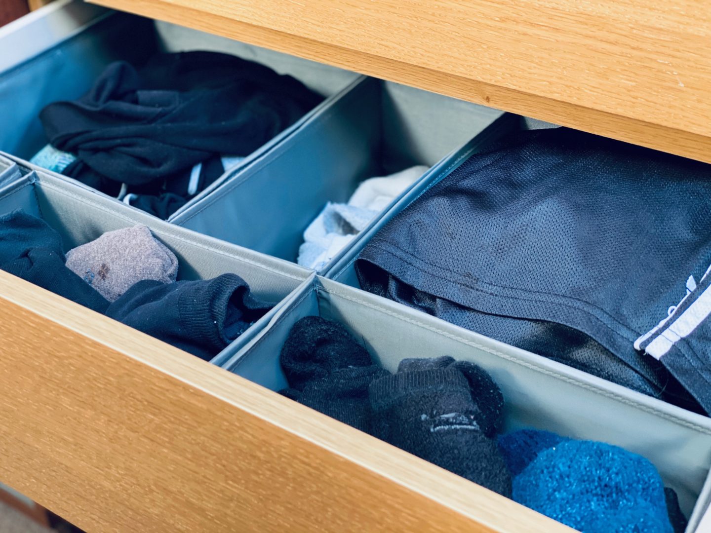 AD: Taking back control of mornings for only £51.75 with IKEA organisation hacks. Adult's drawer post organisation. 