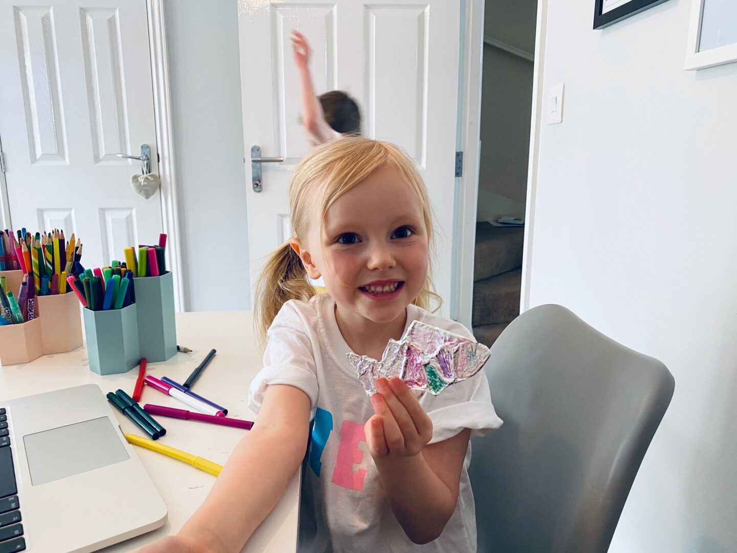 AD: Finding free arts and culture activities for kids to do at home with Fantastic for Families - Lena's fish 