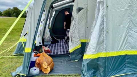 The porch of the OLPRO home tent