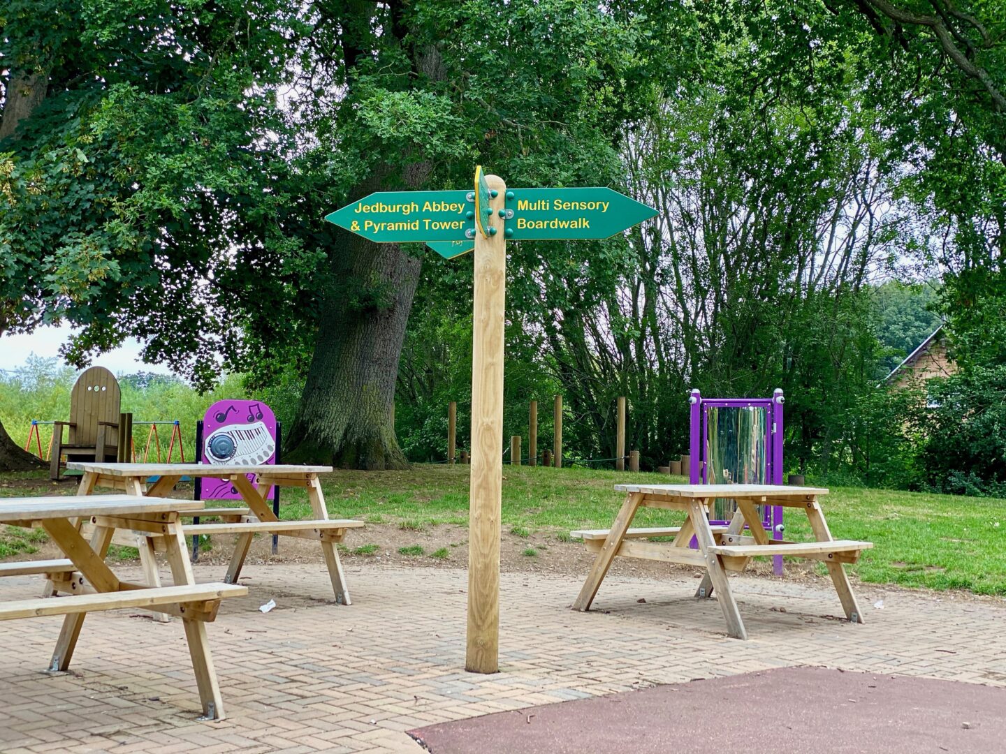 Signage in a play park