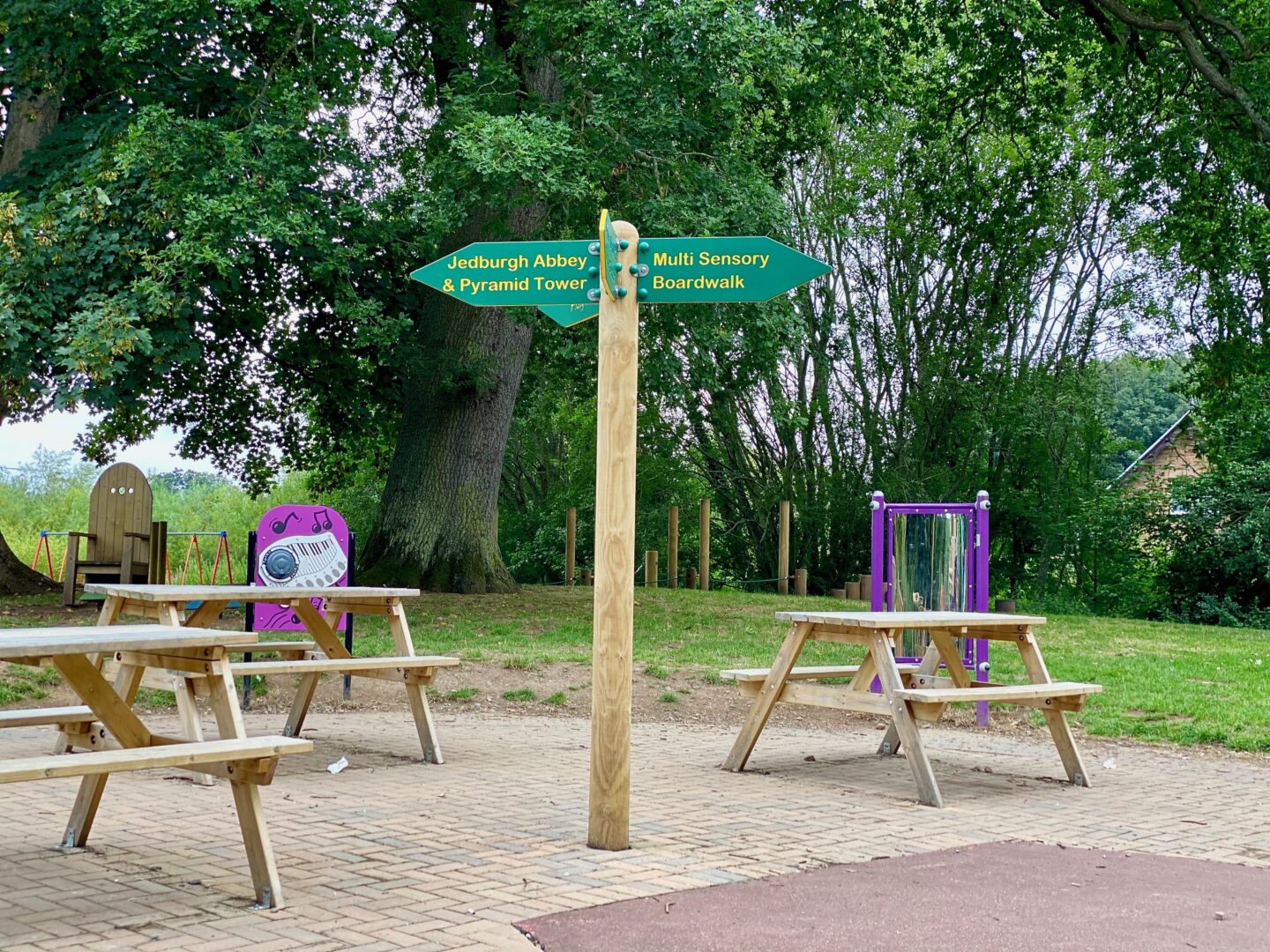 Signage in a play park 