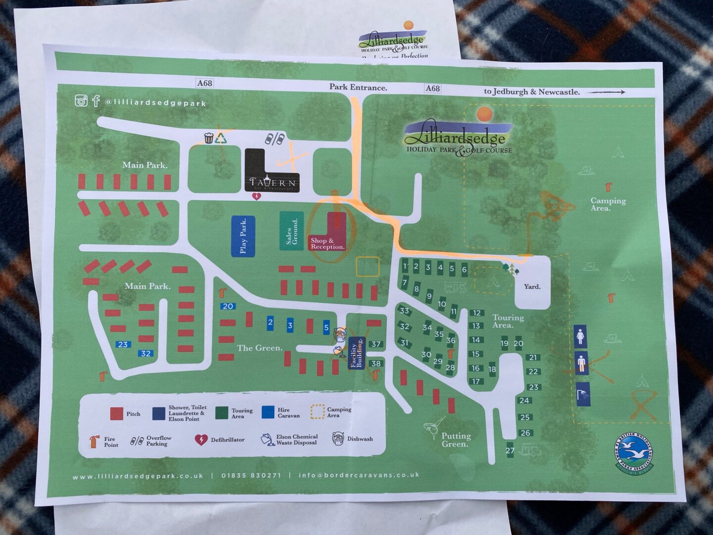 A map of the site 