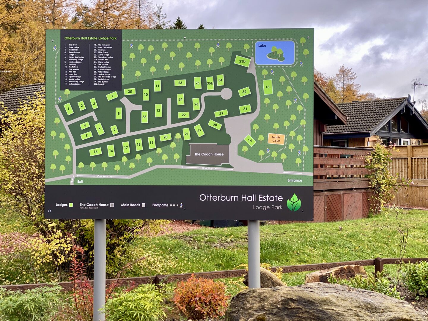 Otterburn Hall Estate map