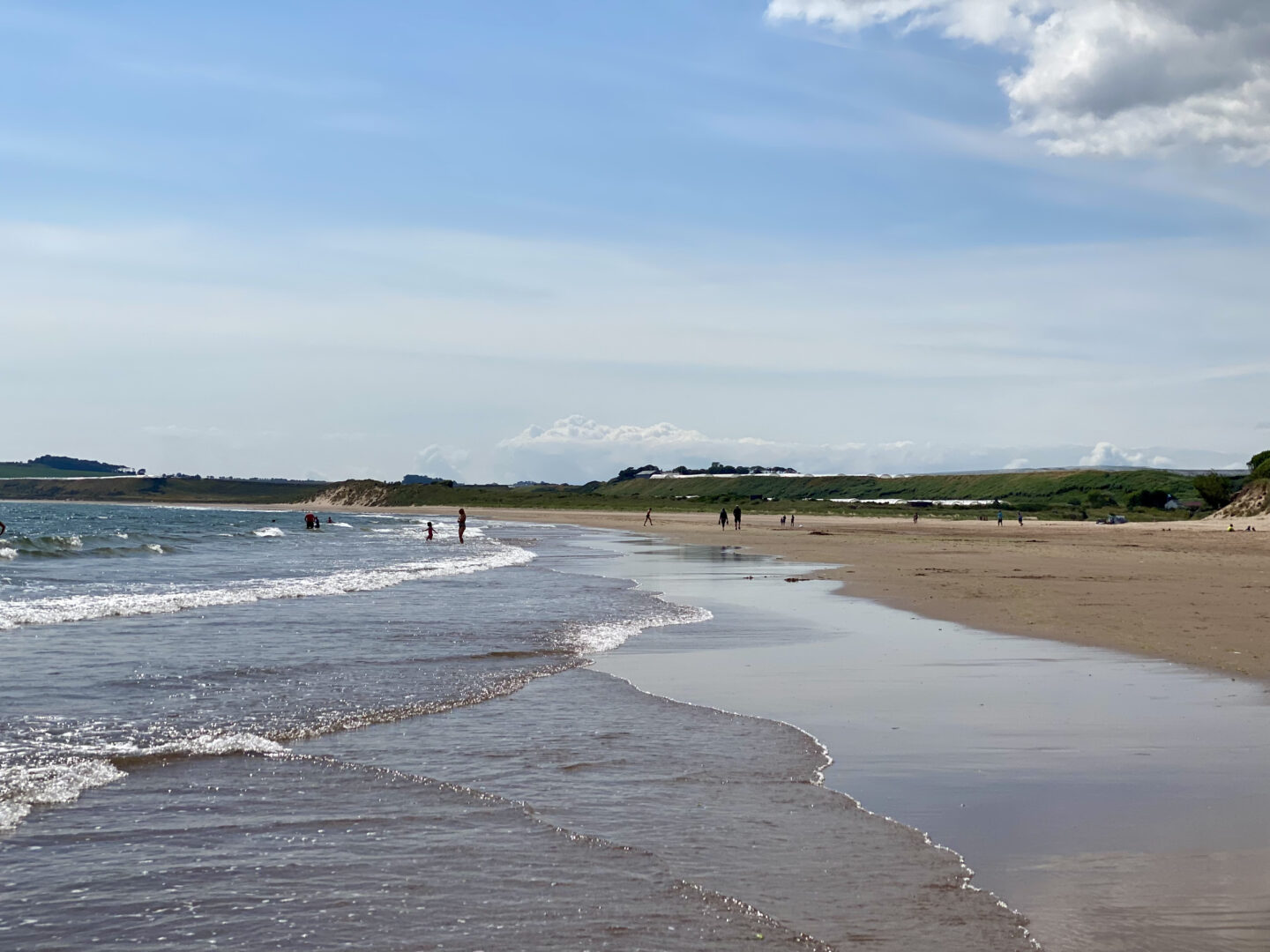 The shoreline at Lunan Bay, Scotland