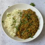 One pot mung bean dal with sweet potato and lime