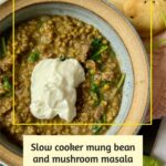 Slow cooker mung bean and mushroom masala