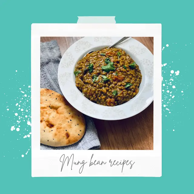 Mung bean recipes with a photo of mung bean daal