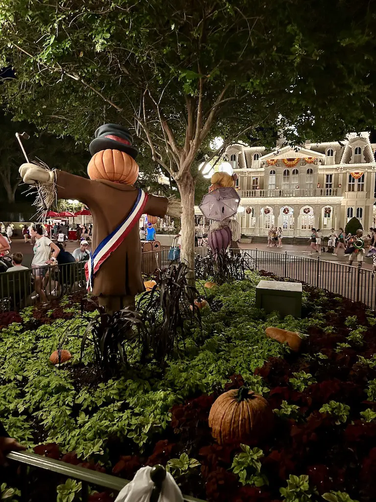 Pumpkin decorations at Disney World's Magic Kingdom - 14 day Orlando itinerary