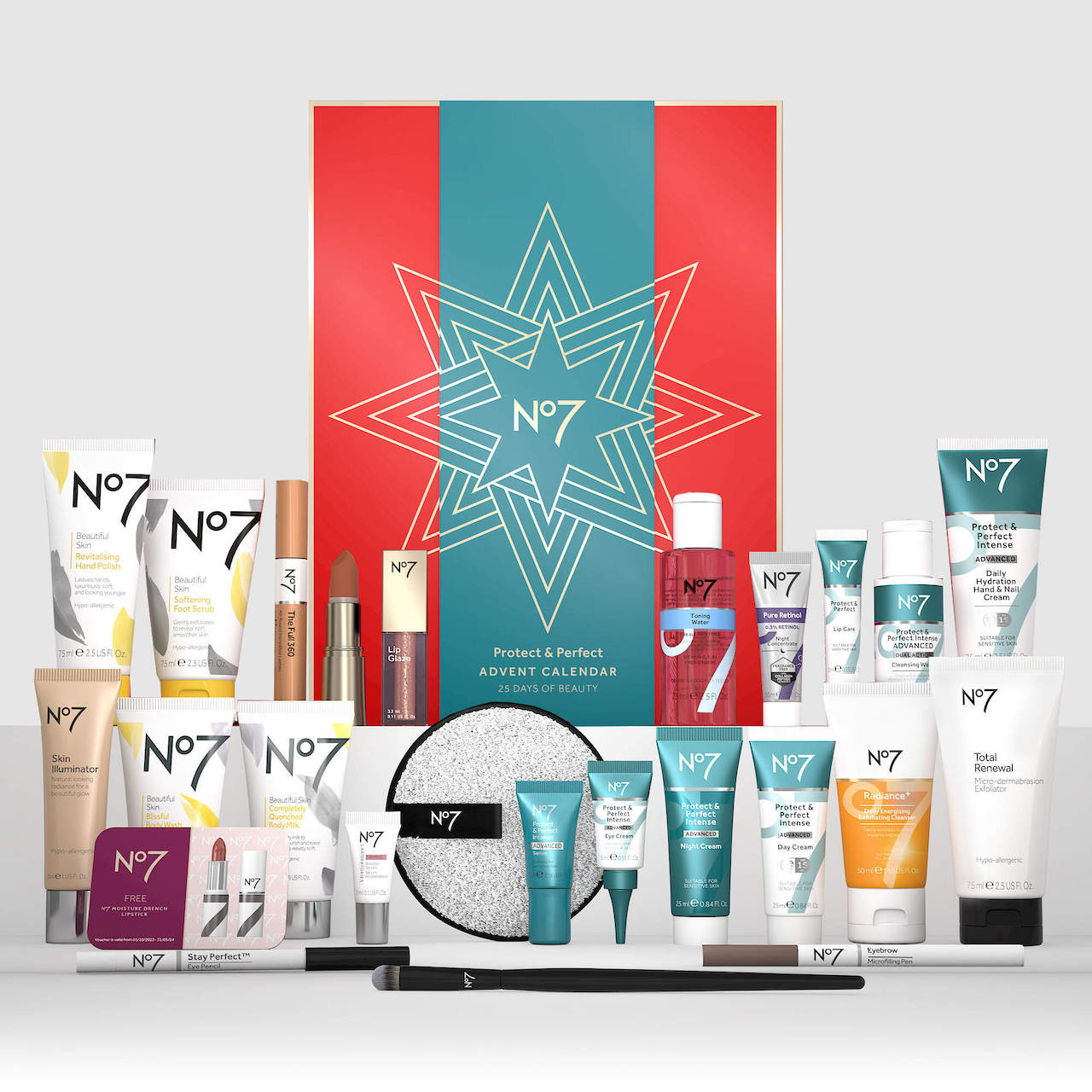 cruelty free beauty advent calendars 2023 - boots no7 protect and perfect advent calendar 2023