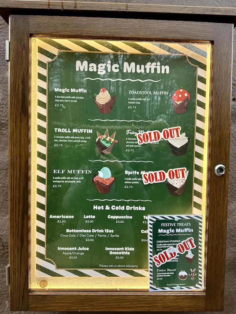 Lilidorei Magic Muffin menu